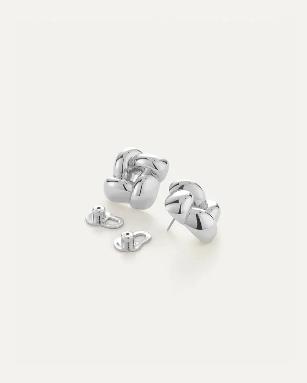 JENNY BIRD small woven earrings silver back detail