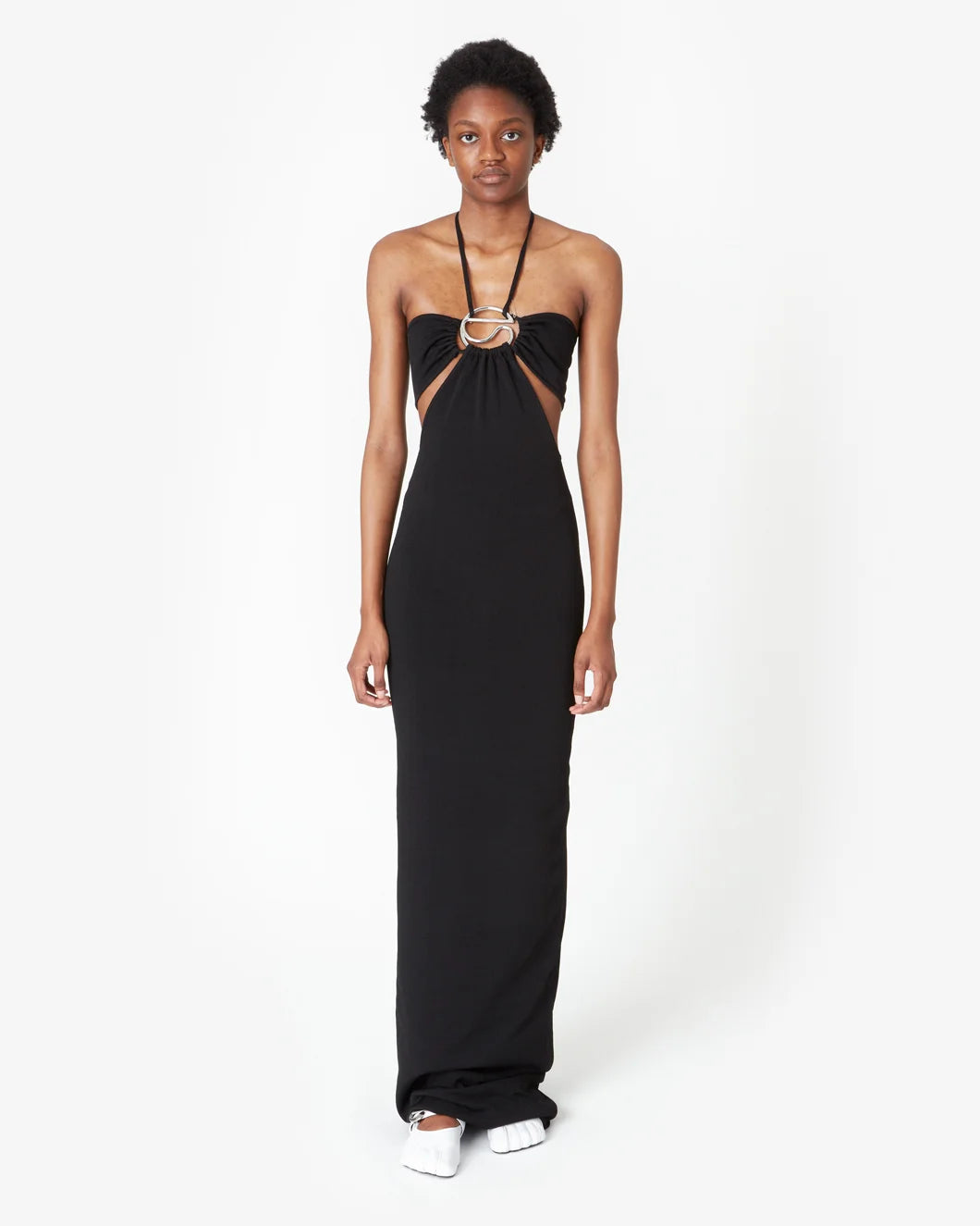 coperni Knitted Halter Dress black on figure front