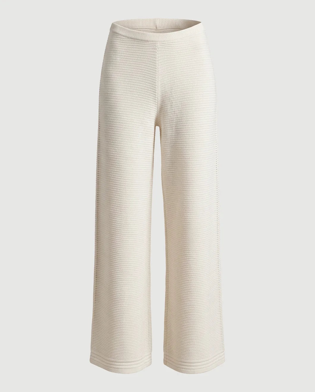 【THE TOÉ】LA ROCHELLE KNIT PANTS ivory La Ligne Crochet Colby Pant | SHOWROOM