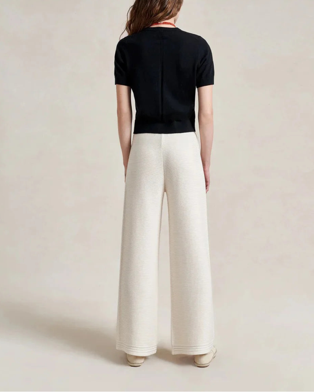 LA LIGNE Babs pants in ivory on figure back