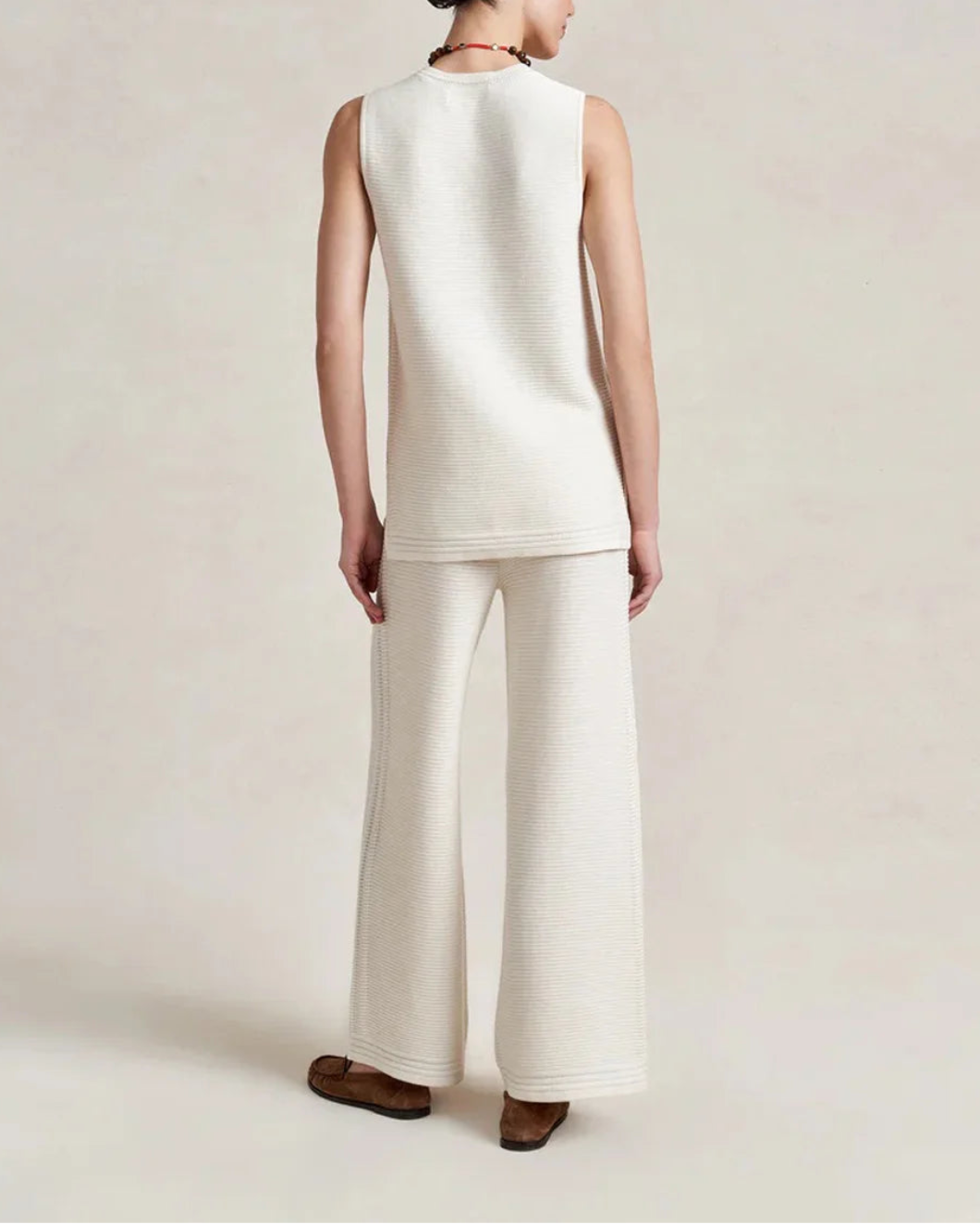 LA LIGNE Babs top in ivory on figure back