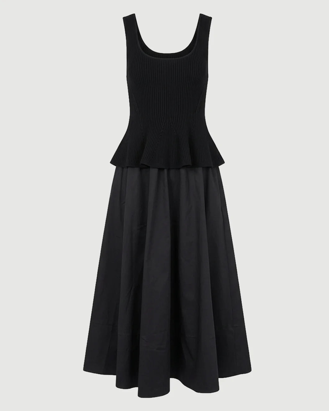 La Ligne Black Peplum Cara Dress Black / L