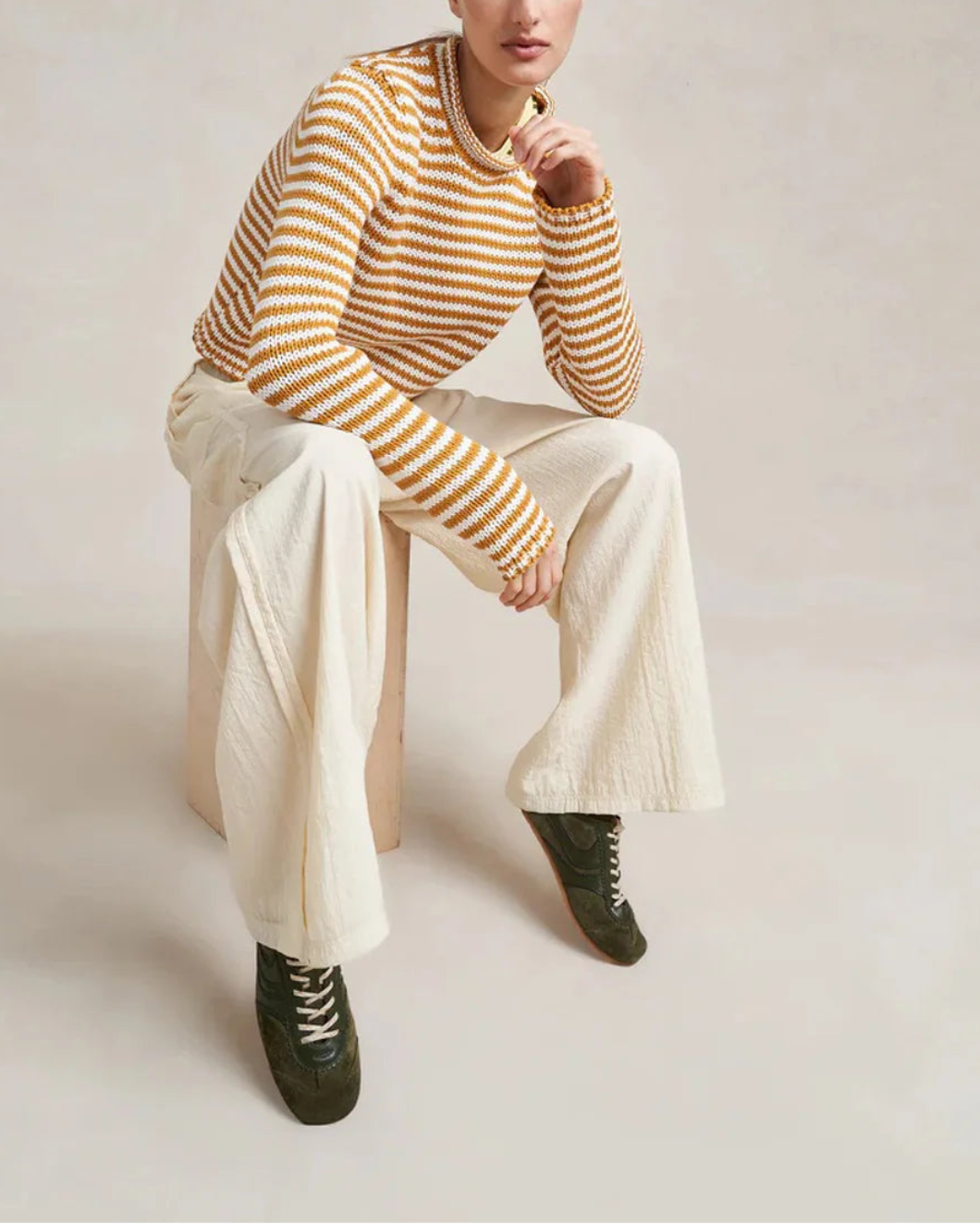LA LIGNE mini marina fine stripe sweater on figure front 2