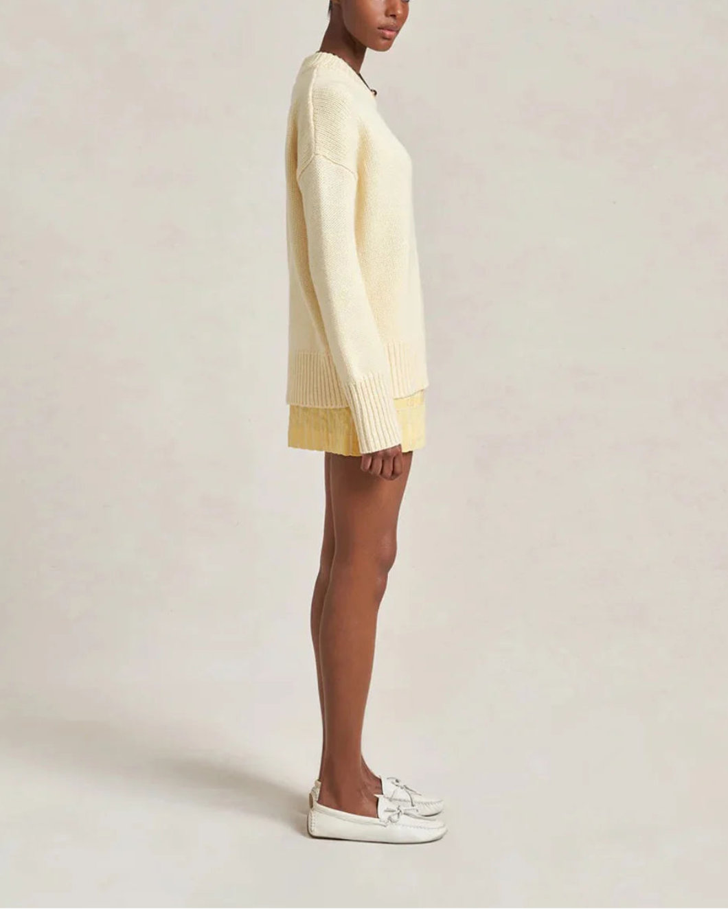 LA LIGNE Solid Marin Sweater Butter on figure side