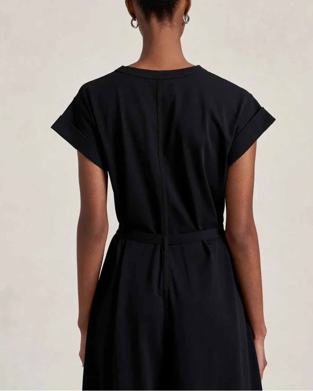 LA LIGNE Andie dress black on figure back