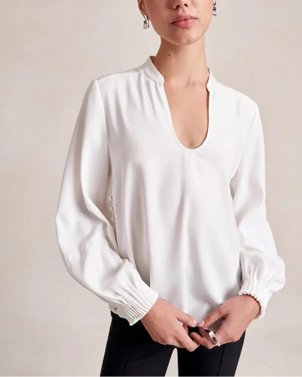 LA LIGNE francine top ivory on figure front 1