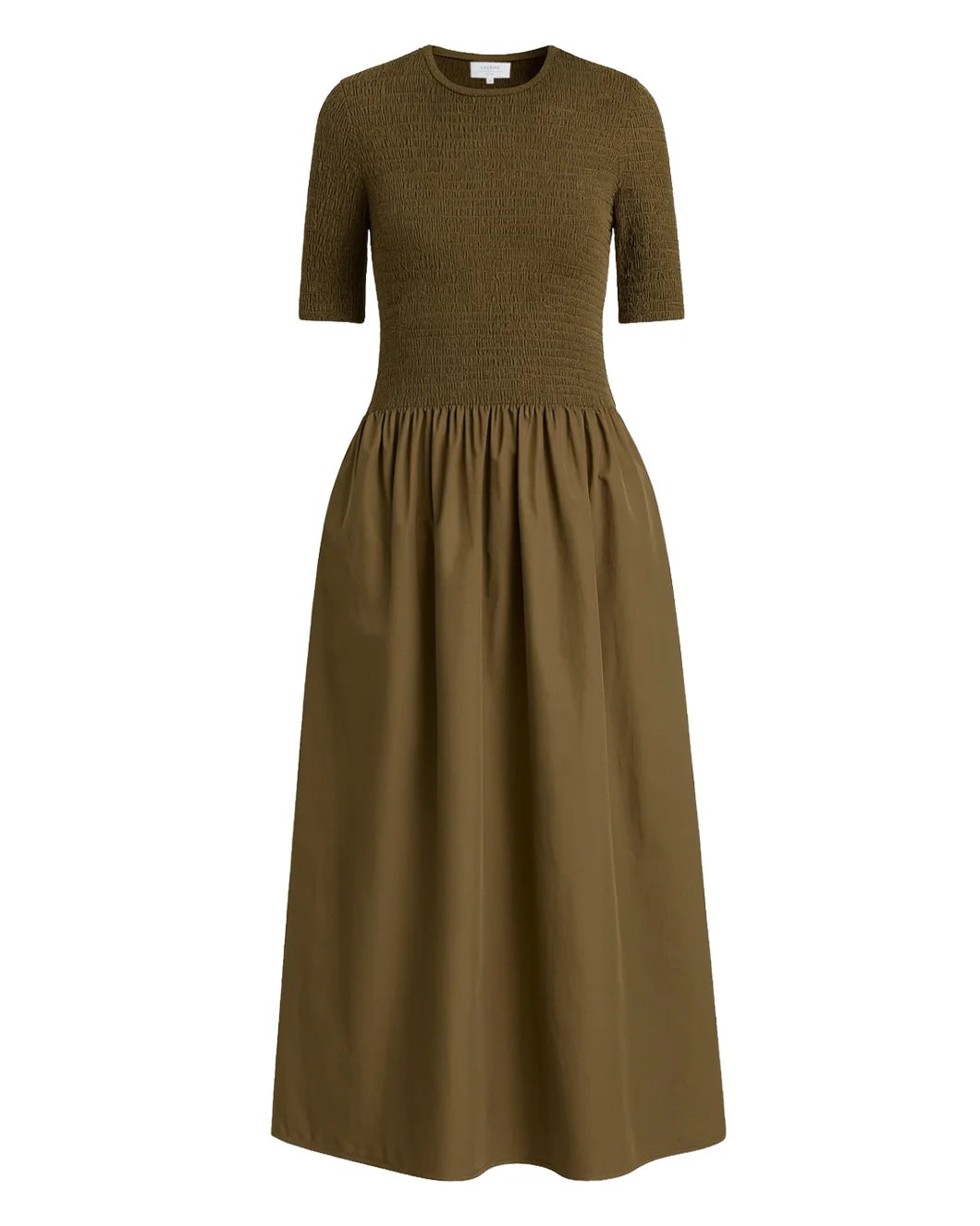 LA LIGNE jodi dress green front isolated