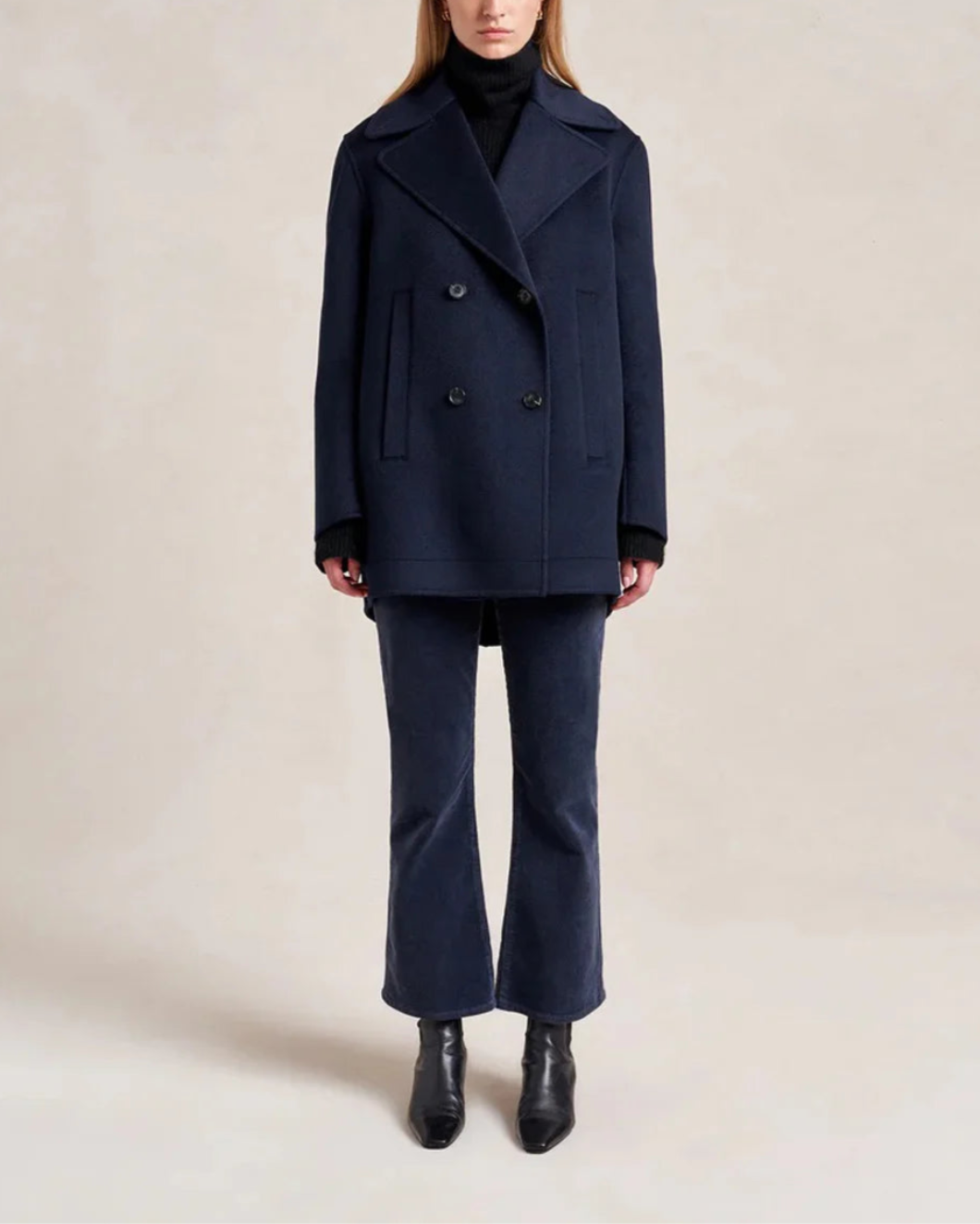 LALIGNE michael peacoat navy blue on figure front