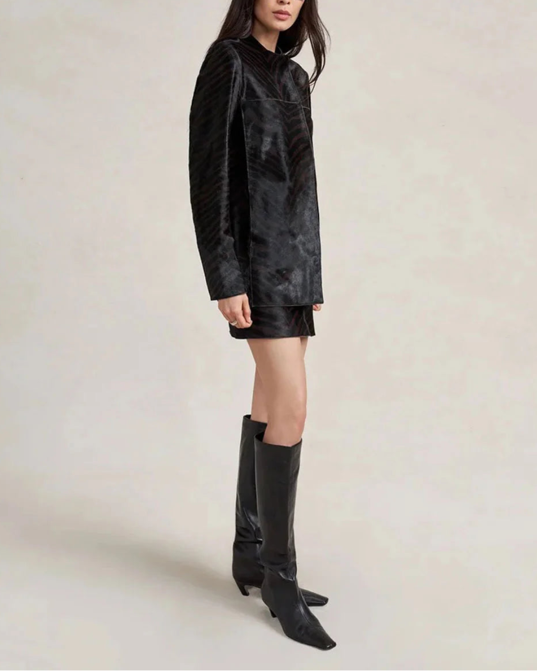 LA LIGNE Cropped Perry Coat on figure side 1