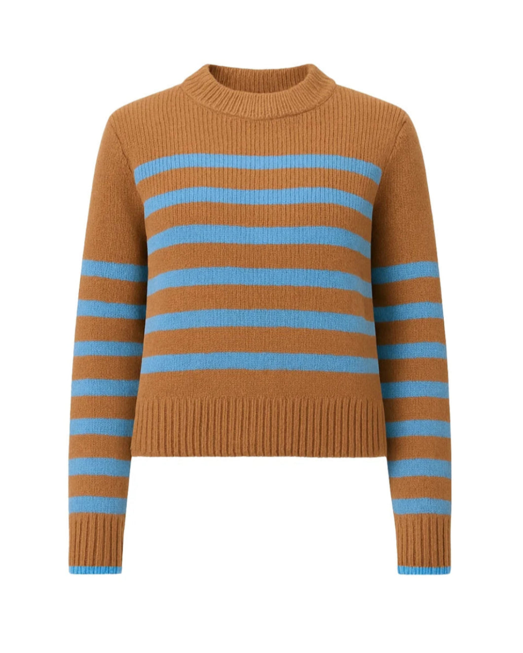 La Ligne Mini Marin Sweater Camel/Cerulean front isolated