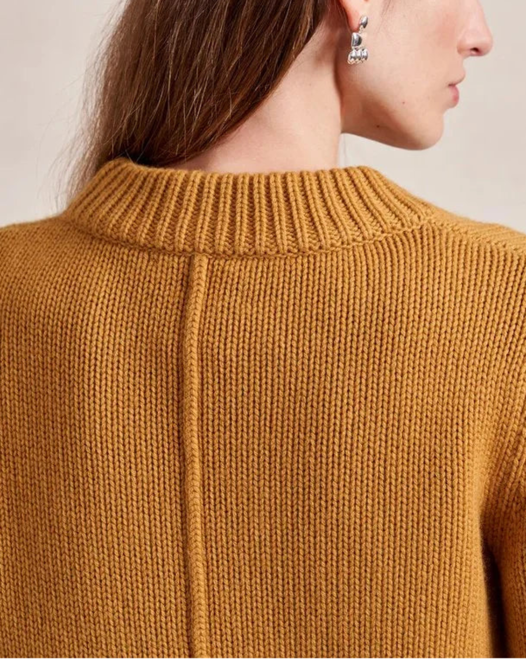 LA LIGNE solid mini marin sweater mustard