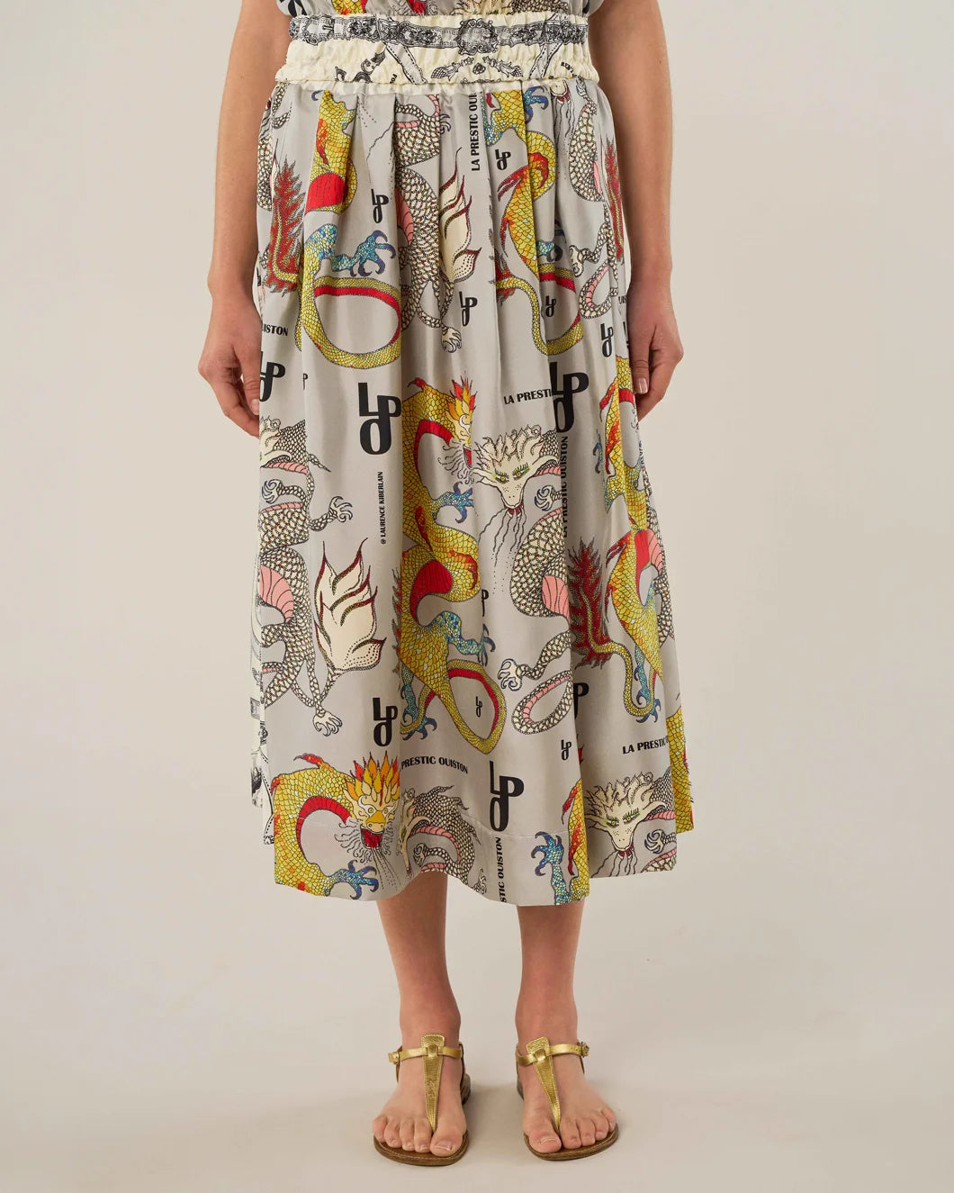 LA PRESTIC Venise skirt Mix Dragon on figure front