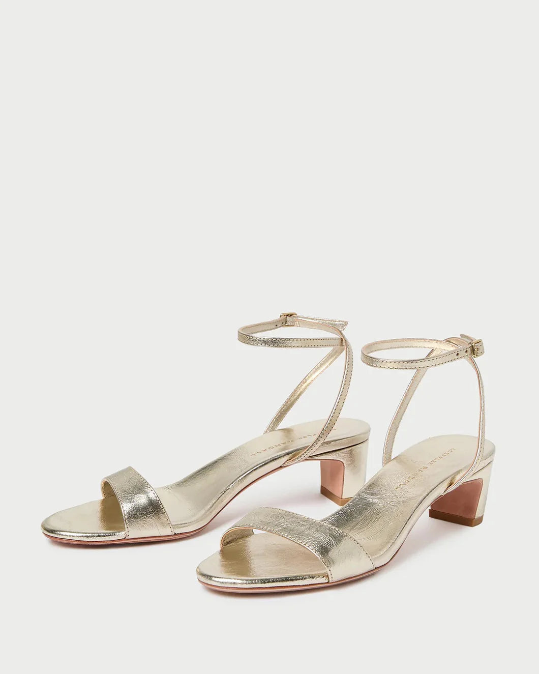 LOEFFLER RANDALL Alice Champagne Leather Sandal side