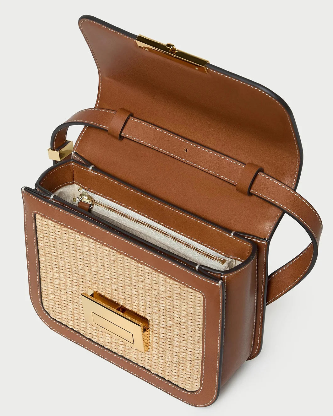 LOEFFLER RANDALL Desi Crossbody with Lock Hardware inner detail