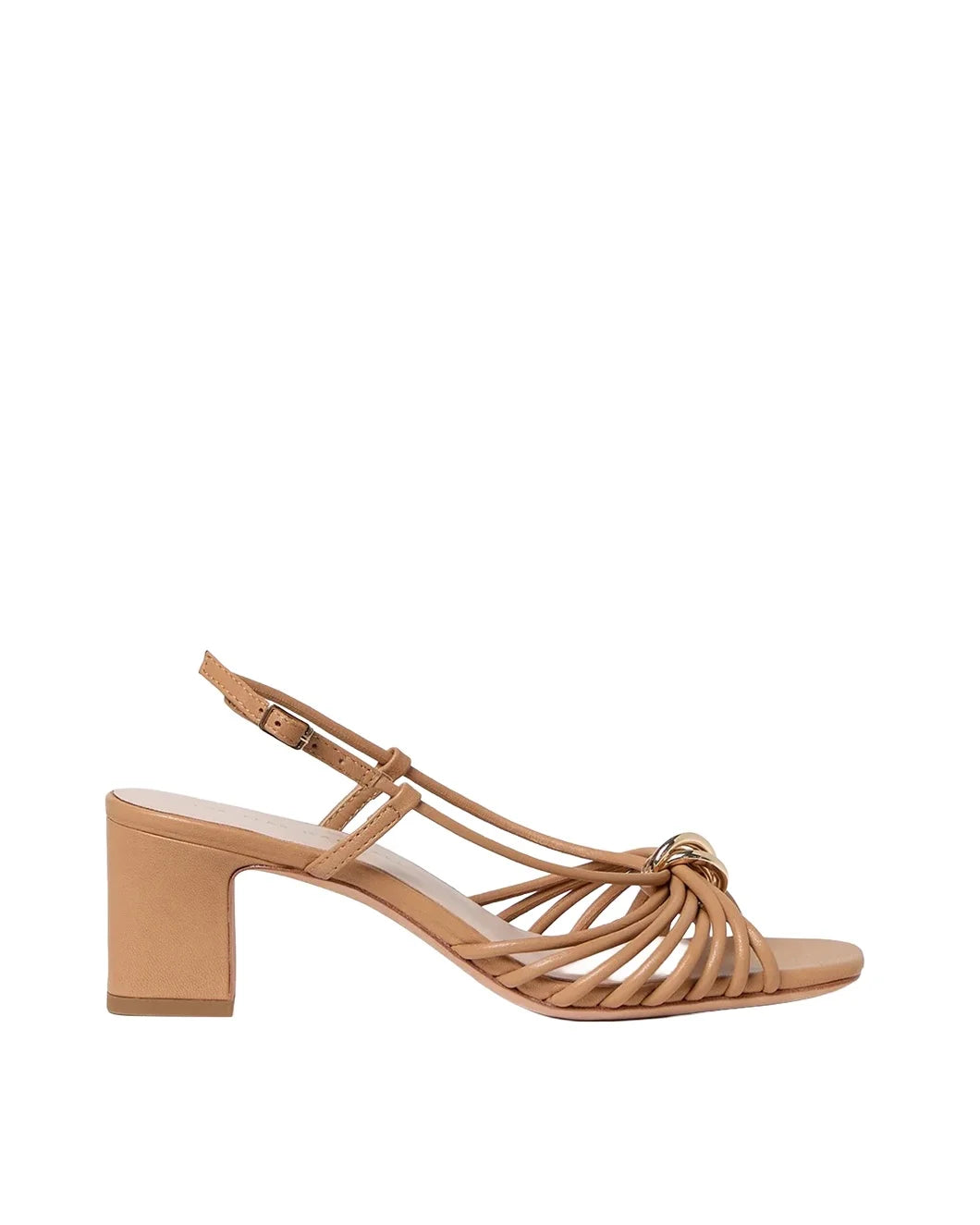 LOEFFLER RANDALL Minna Dune Leather Heeled Sandal isolated