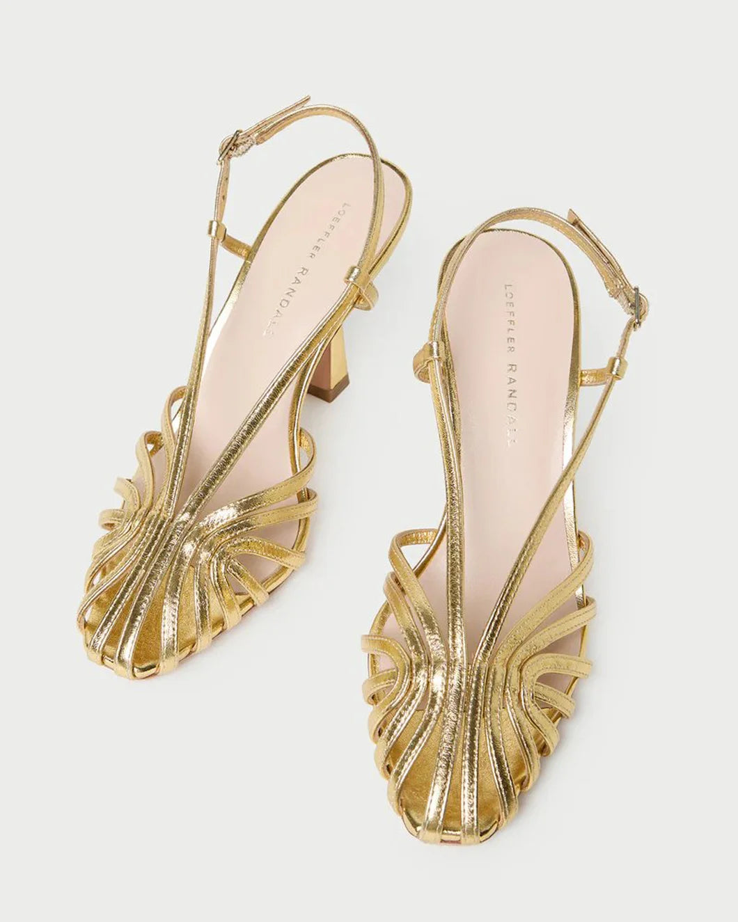Loeffler Randall alexandra slingback sandal gold top