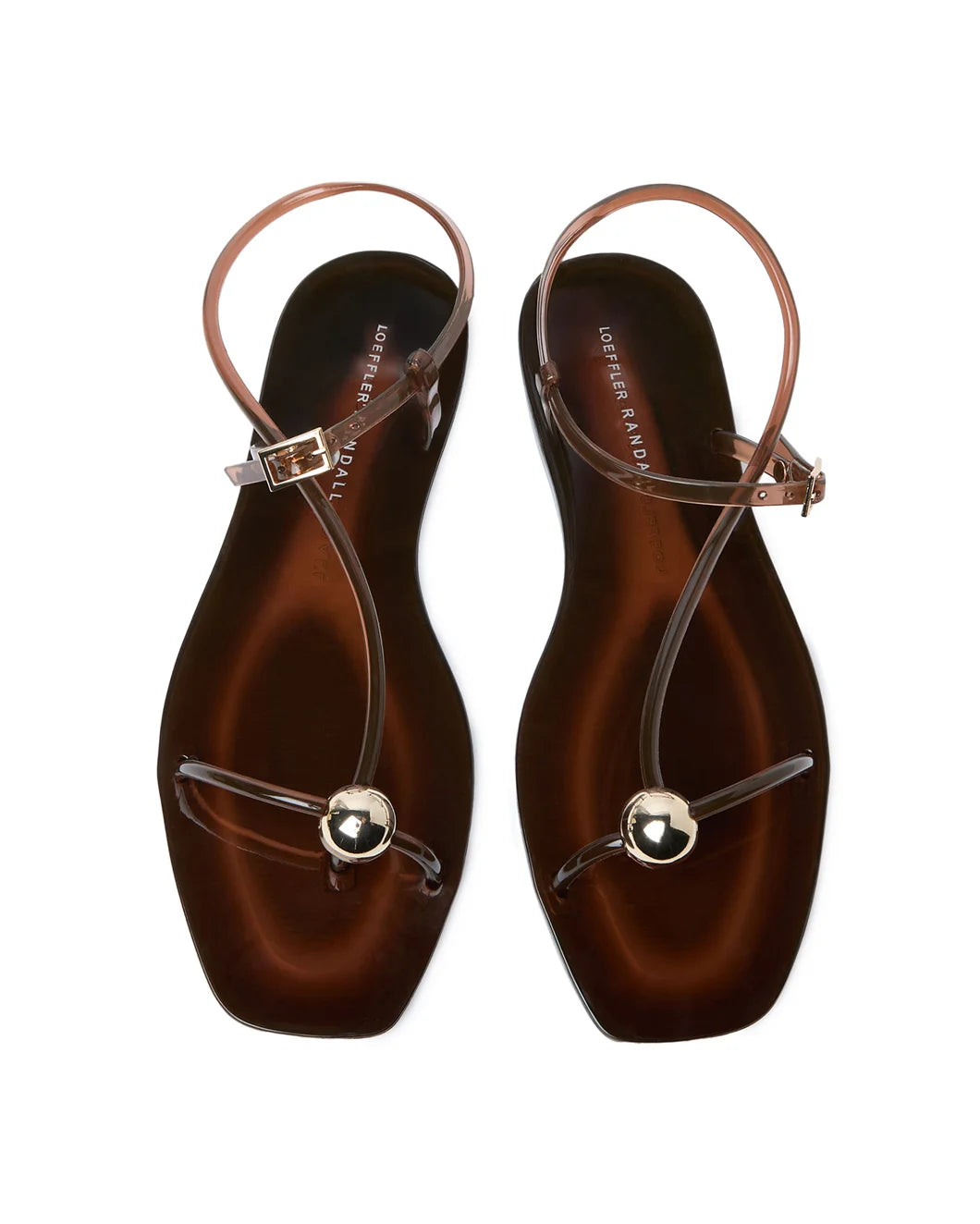 LOEFFLER RANDALL dana strappy jelly sandal brown above