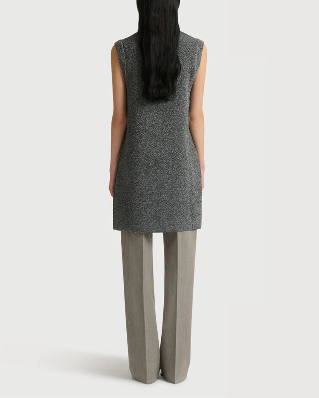 MARNI Sleevless wool / lurex dress on figure back