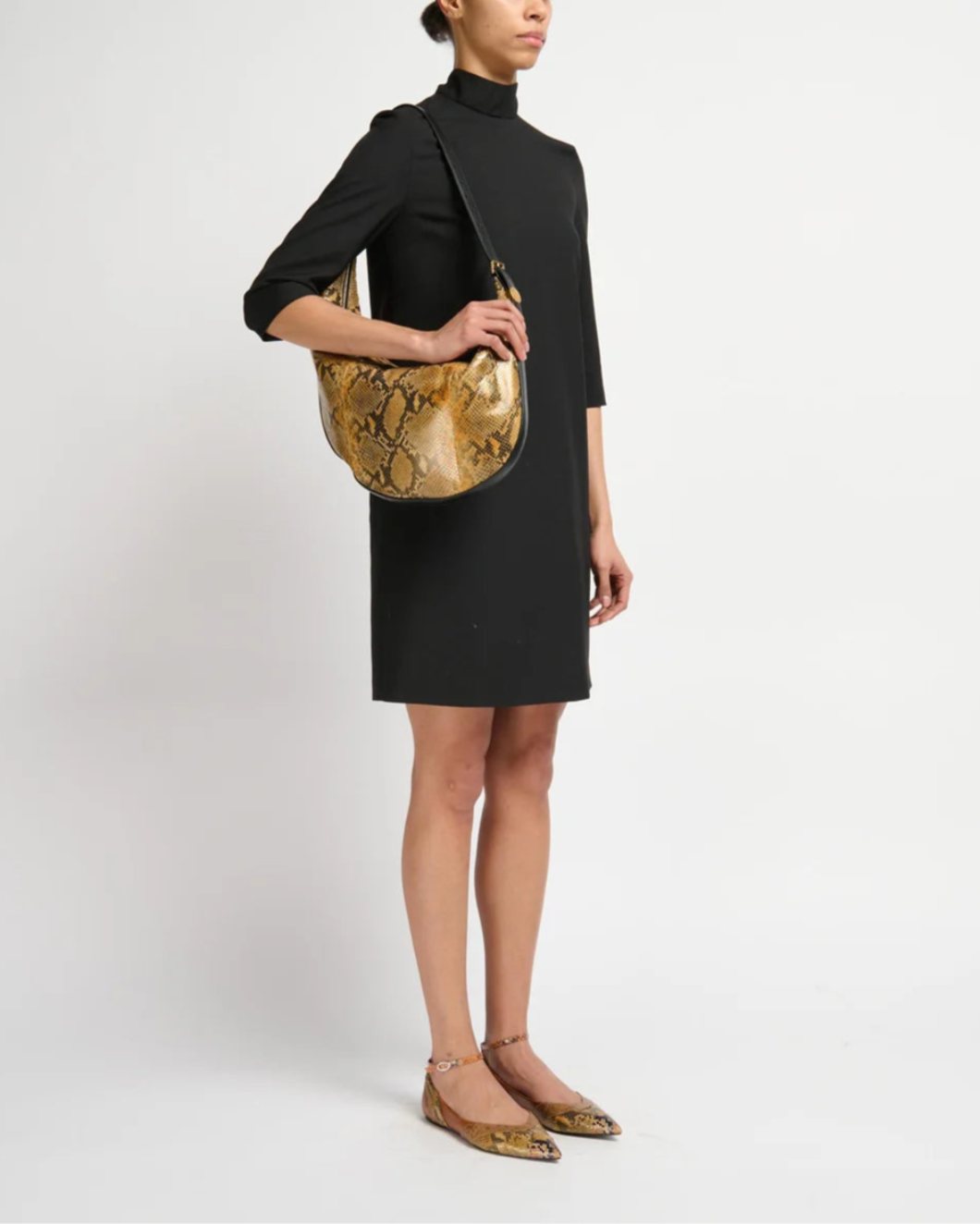 MARNI amber python dot small hobo bag on figure side