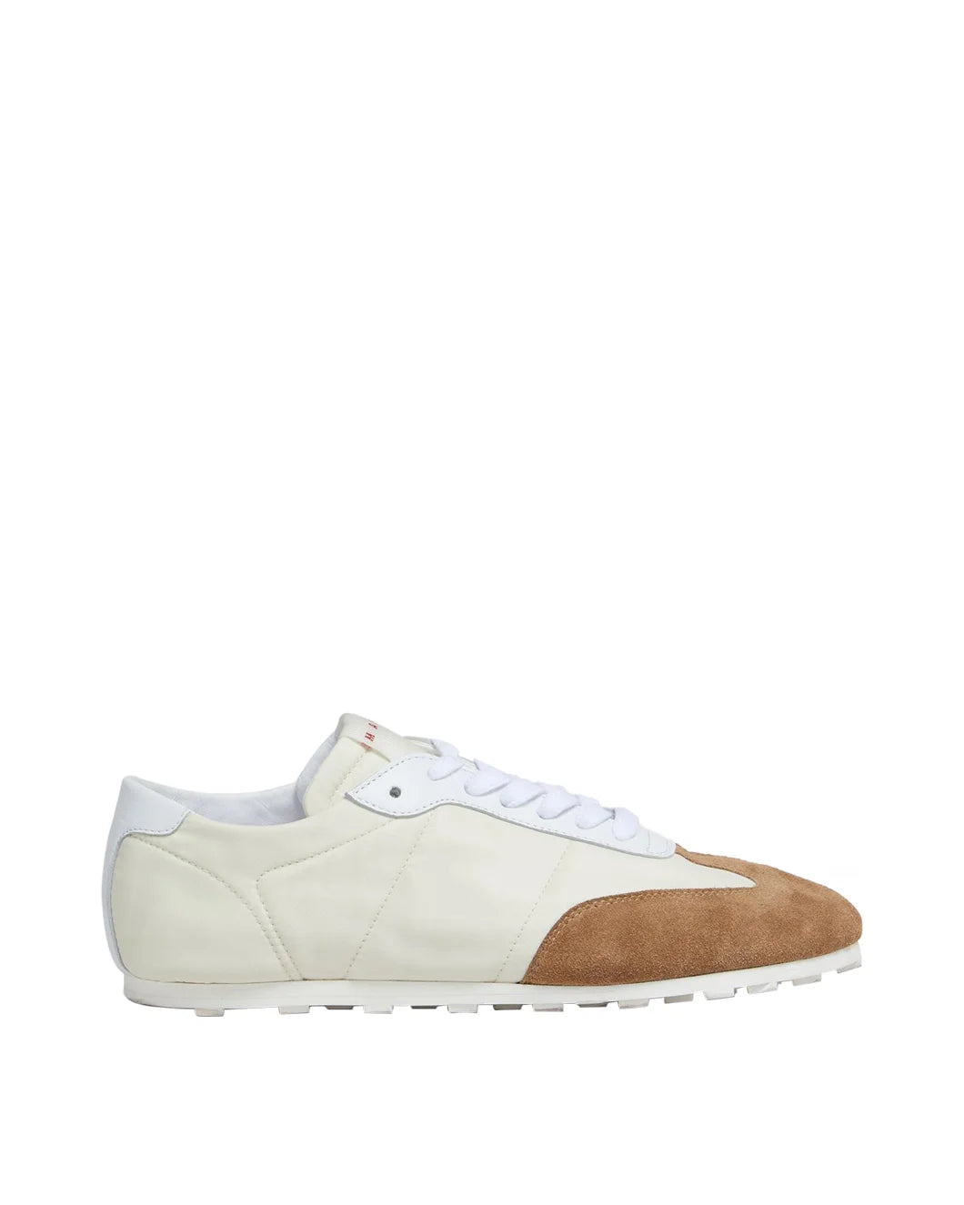 marni contrast suede sneaker white side isolated