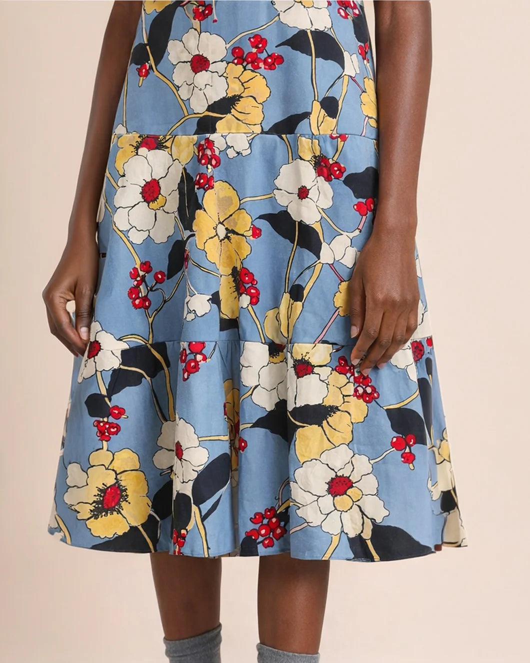 MARNI printed melodia flowers poplin sky on figure front 2