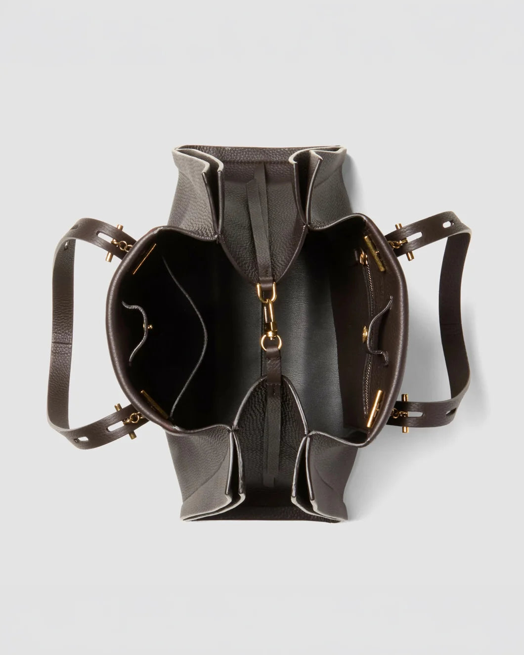 MINI BOSSI Paulina bag testa di morio front detail