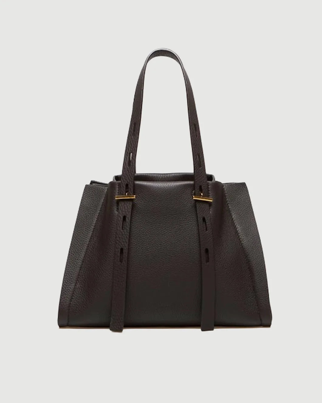 MINI BOSSI Paulina bag testa di morio Isolated