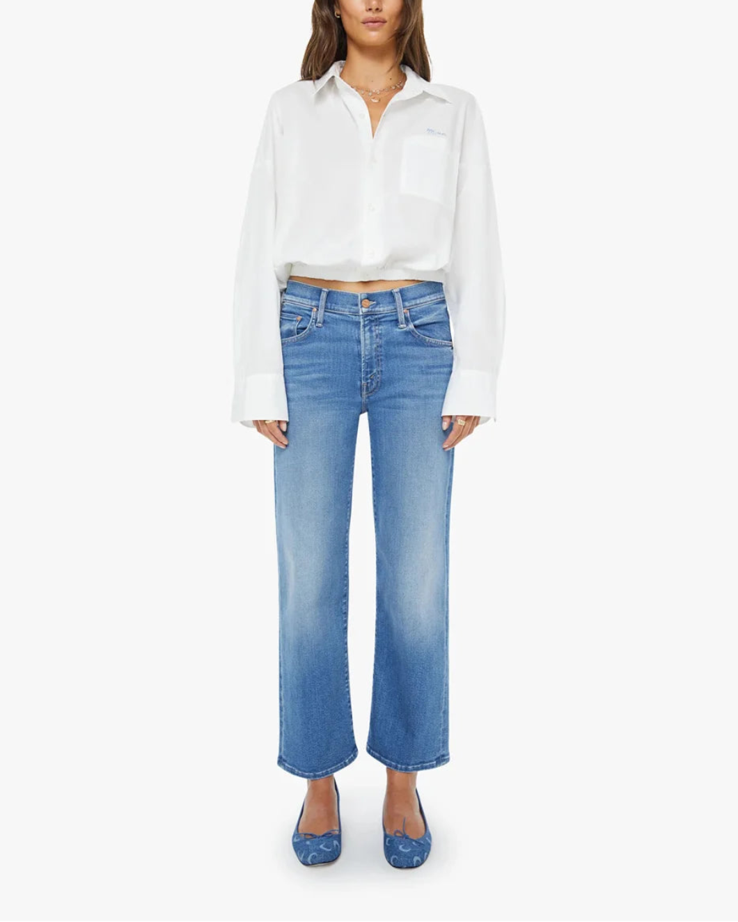 MOTHER the scrunchie frenchie white on figure front