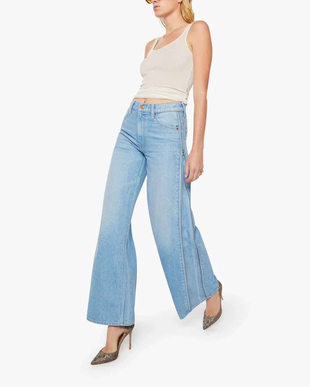 MOTHER side zip slung sugar cone sneak m on figure side 1