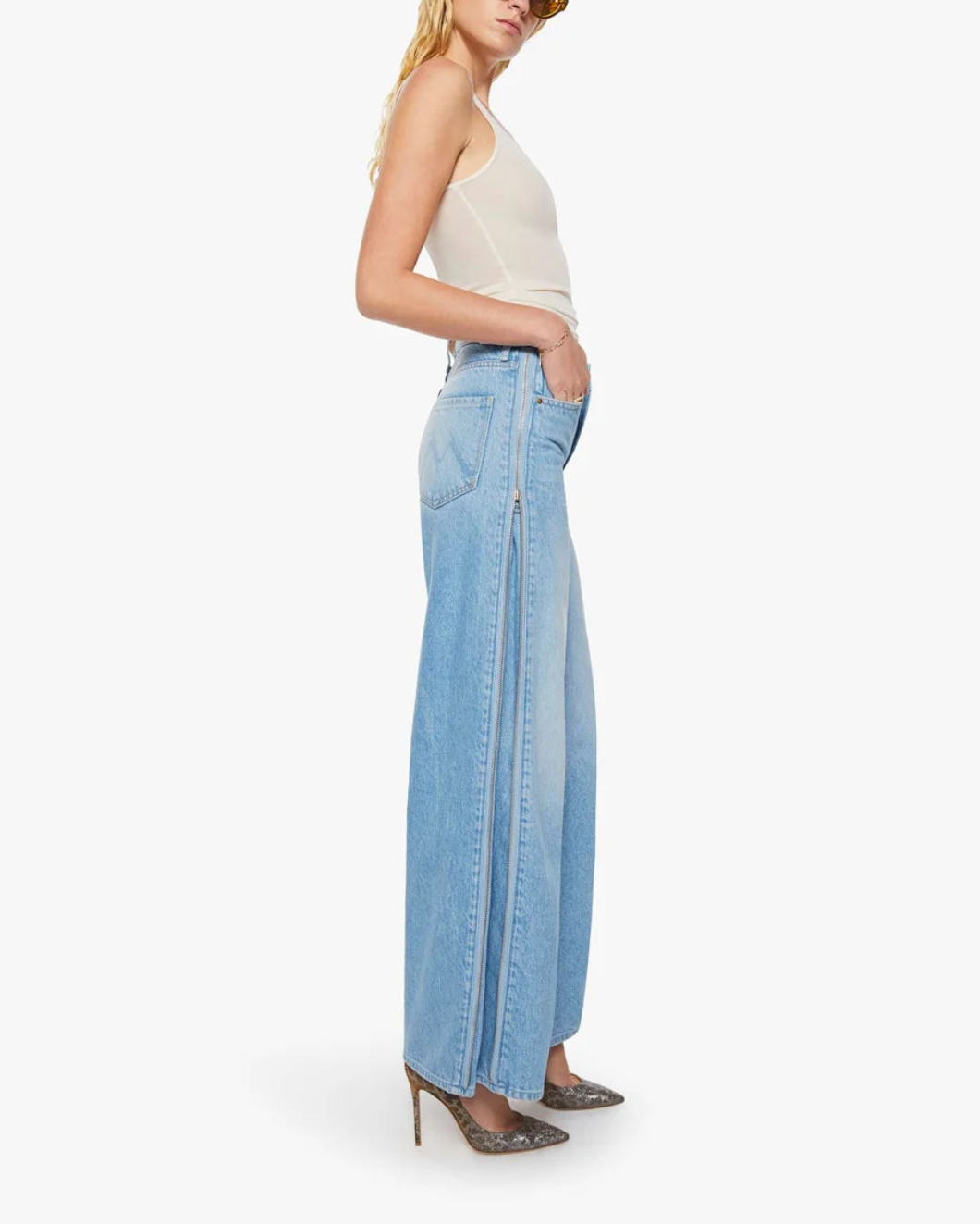 MOTHER side zip slung sugar cone sneak m on figure side