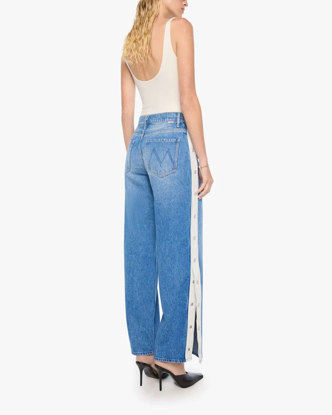 MOTHER striped resealable skimp quik on figure back
