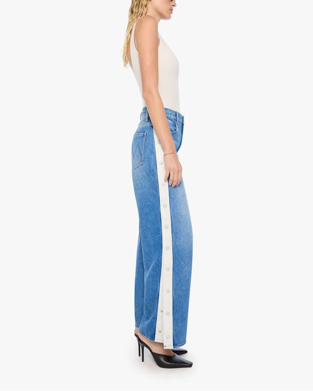 MOTHER striped resealable skimp quik on figure side