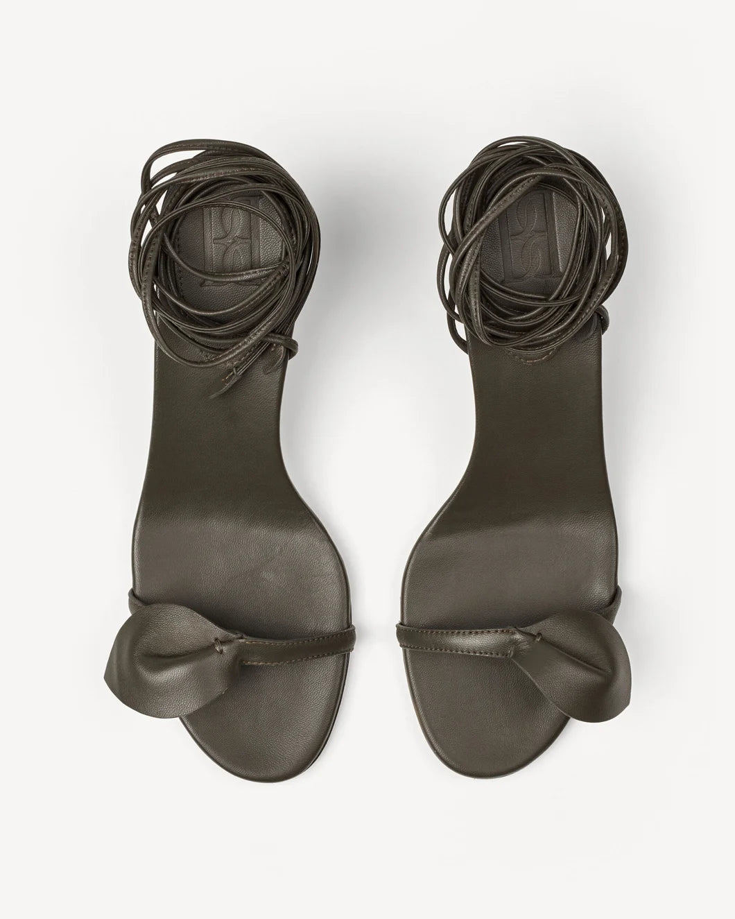 Malene Birger Paulin leather sandals sycamore front 1