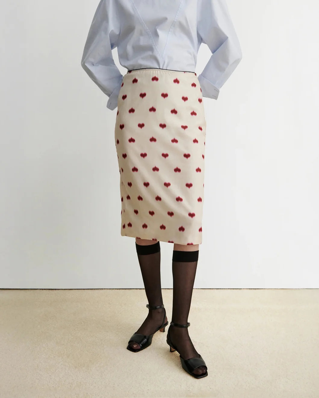 RACHEL COMEY Baldera Skirt blush on figure front