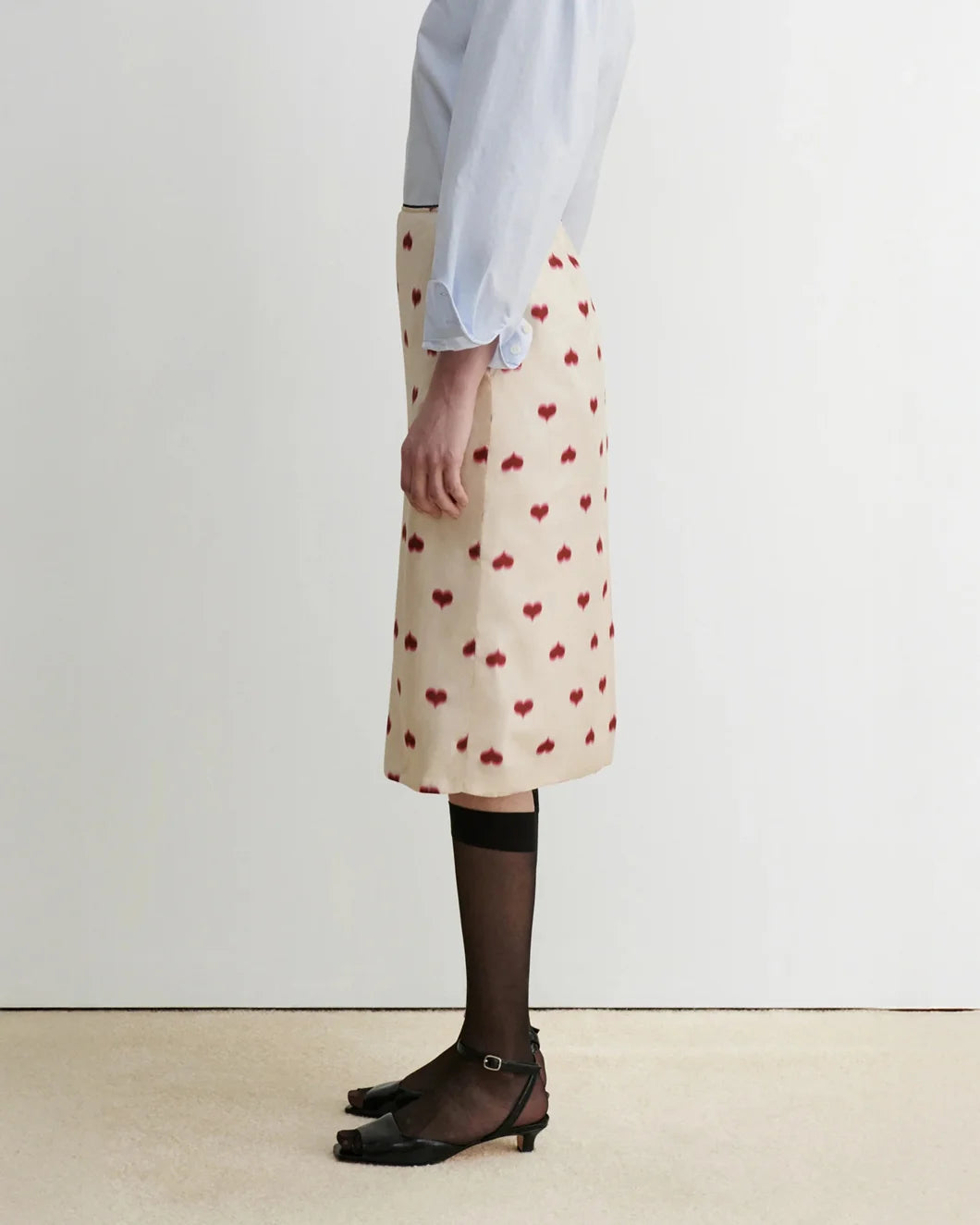 RACHEL COMEY Baldera Skirt blush on figure side