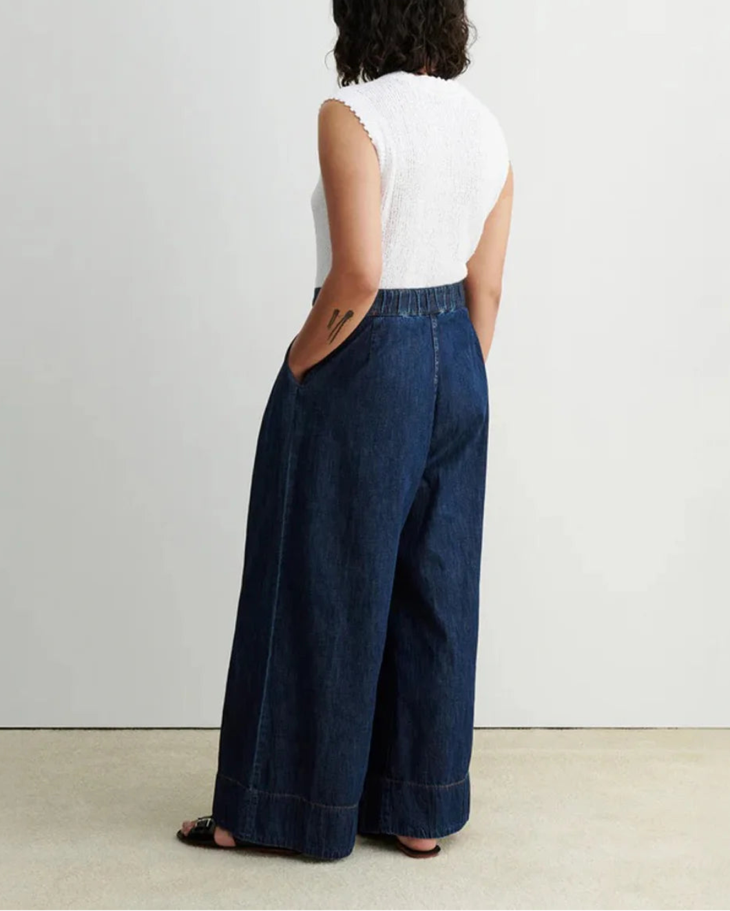 RACHEL COMEY Coxcone pant dark indigo on figure back