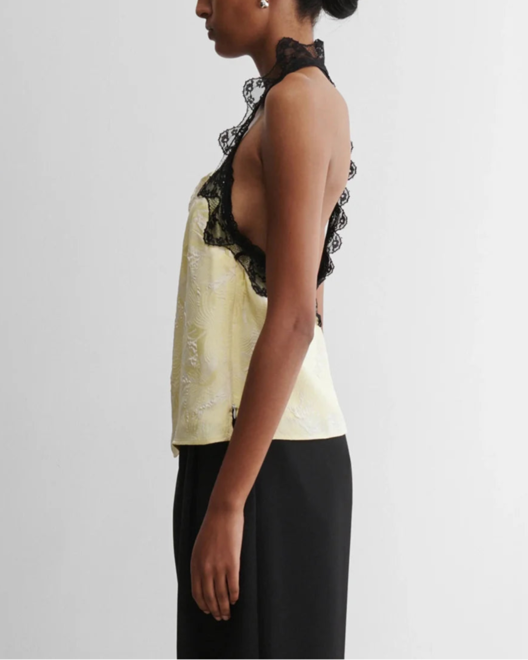 Rachel Comey Gough Top Lemon on figure side