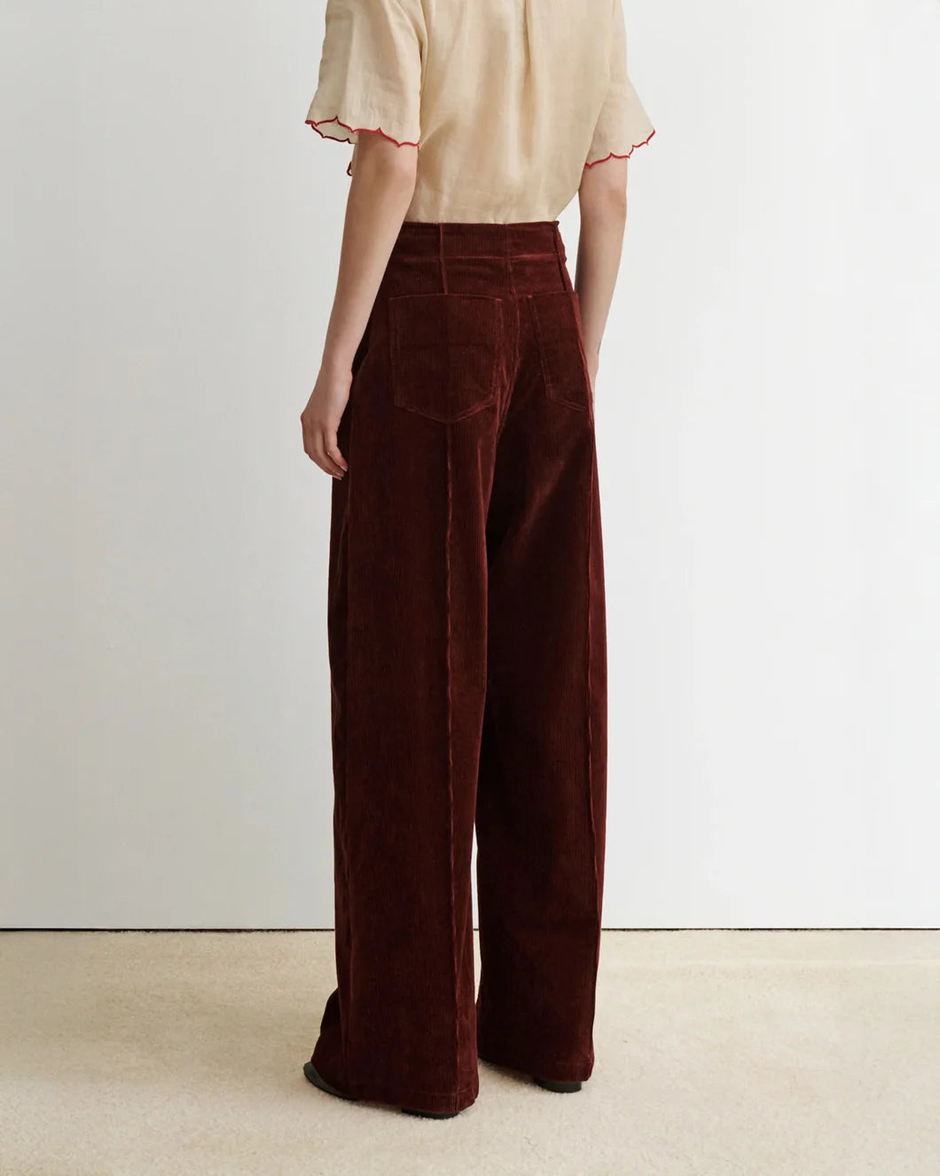 RACHEL COMEY Lanett Pant brick red on figure back