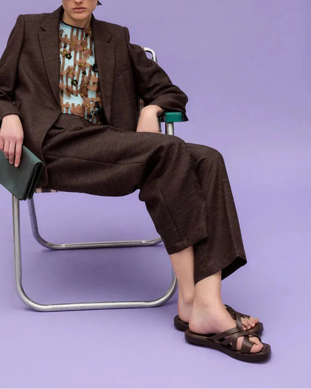 RACHEL COMEY Hanford Skirt clay on figure front
