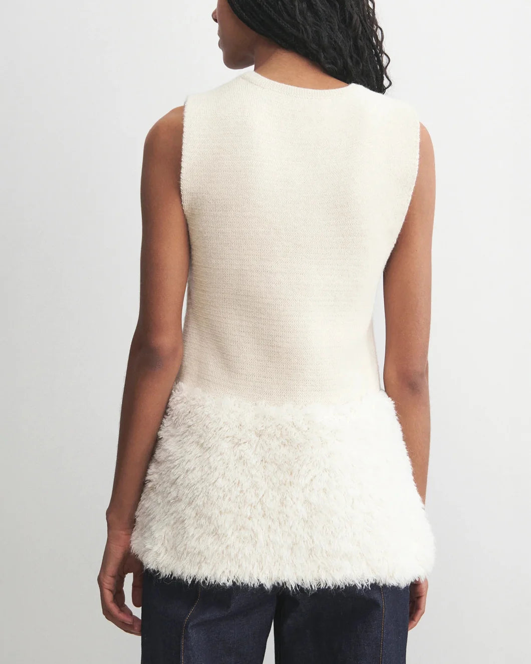 rachel comey bayard vest ivory on figure back detail