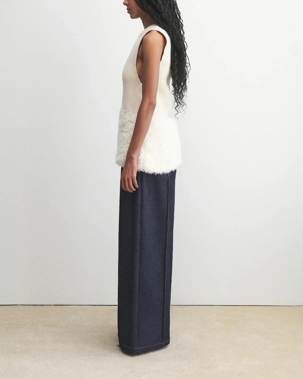 rachel comey bayard vest ivory on figure side