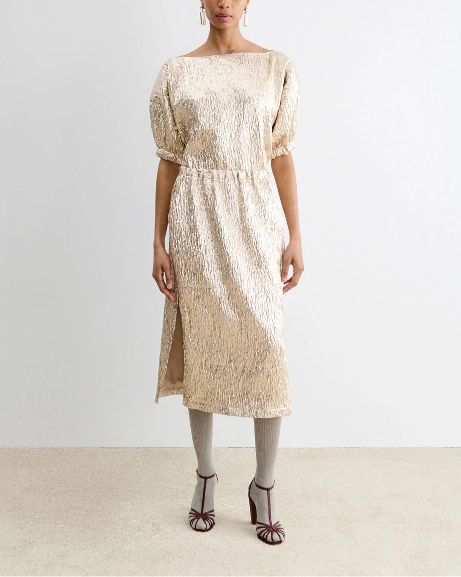 RACHEL COMEY Mott Skirt champagne on figure front 1
