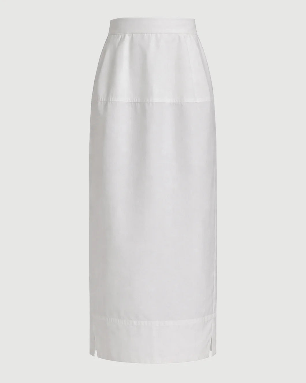 ROHE Sculptural Poplin Skirt-Optic White isolated