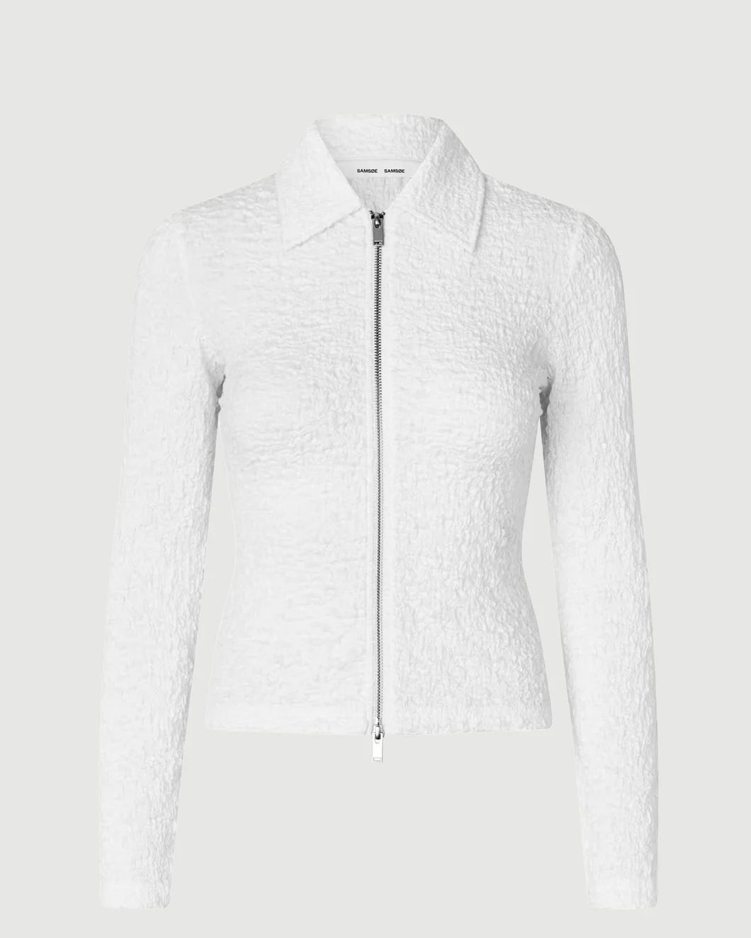 SAMSOE SAMSOE Sadaisy Zip Blouse white isolated