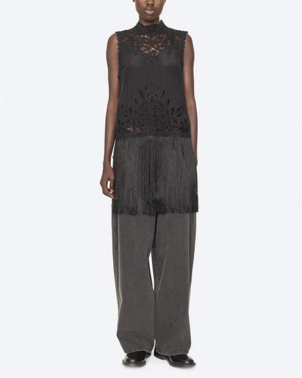 SEA NEW YORK adelina top black on figure front