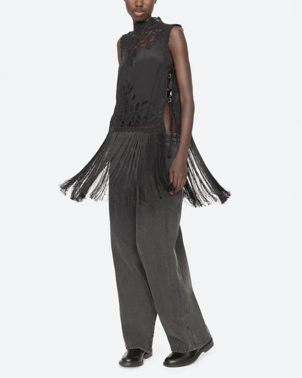 SEA NEW YORK adelina top black on figure front