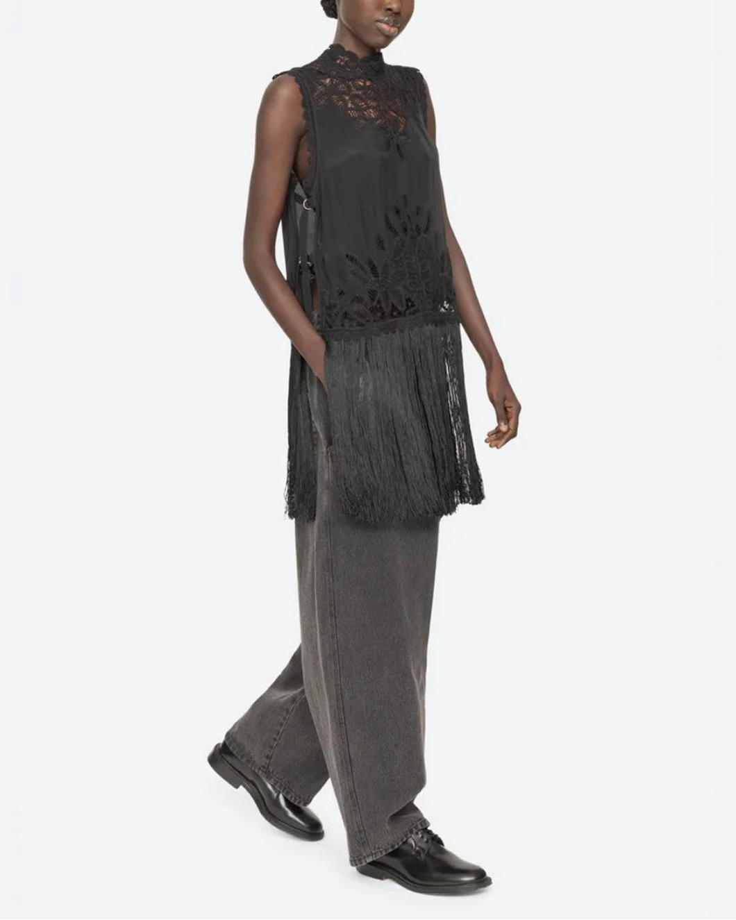 SEA NEW YORK adelina top black on figure side 1