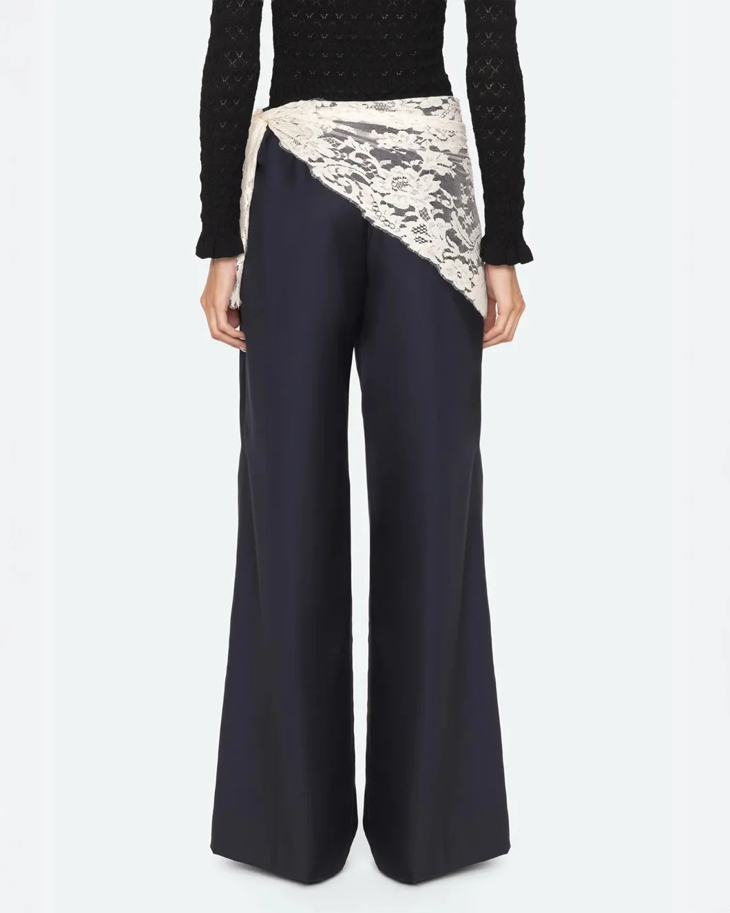 SEA NY Fiora Pants navy/lace on figure back