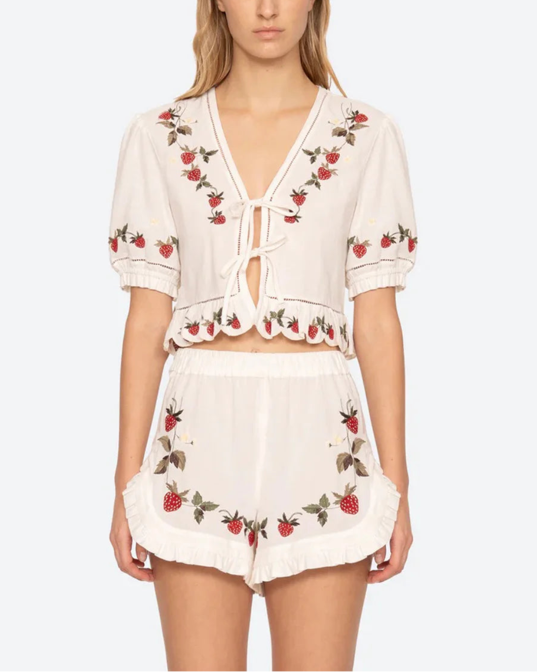 SEA NY bindi strawberry top on figure front