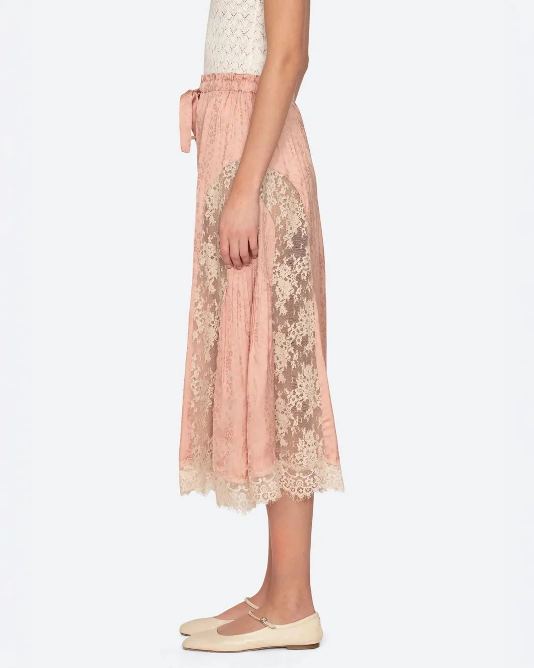 SEA NY ethel pants pink on figure side